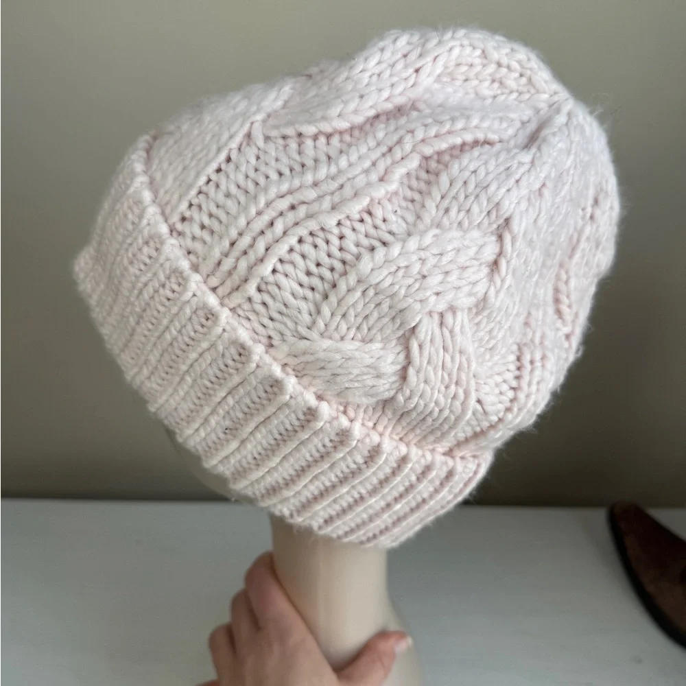 Michael Kors Cable Knit Beanie Hat Light Pink Pastel